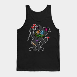 VooDoo Kitty Cat Doll, Charcoal Gray Tank Top